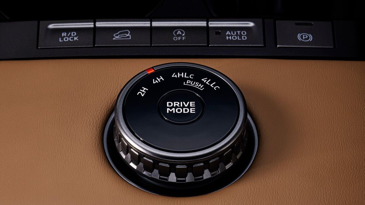 新型パジェロ スーパーセレクト4WD-II ドライブモードダイヤル(2H/4H/4HLc/4LLc)